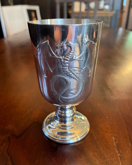RAGING WYVERN GOBLET Shrine of Hollywood Goblets and Glassware Treasures and Relics