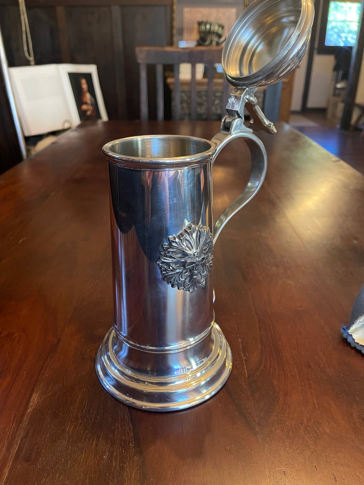 GREEN MAN SKULL BEER MUG Shrine of Hollywood Decor Goblets and Glassware Housewares Treasures and Relics