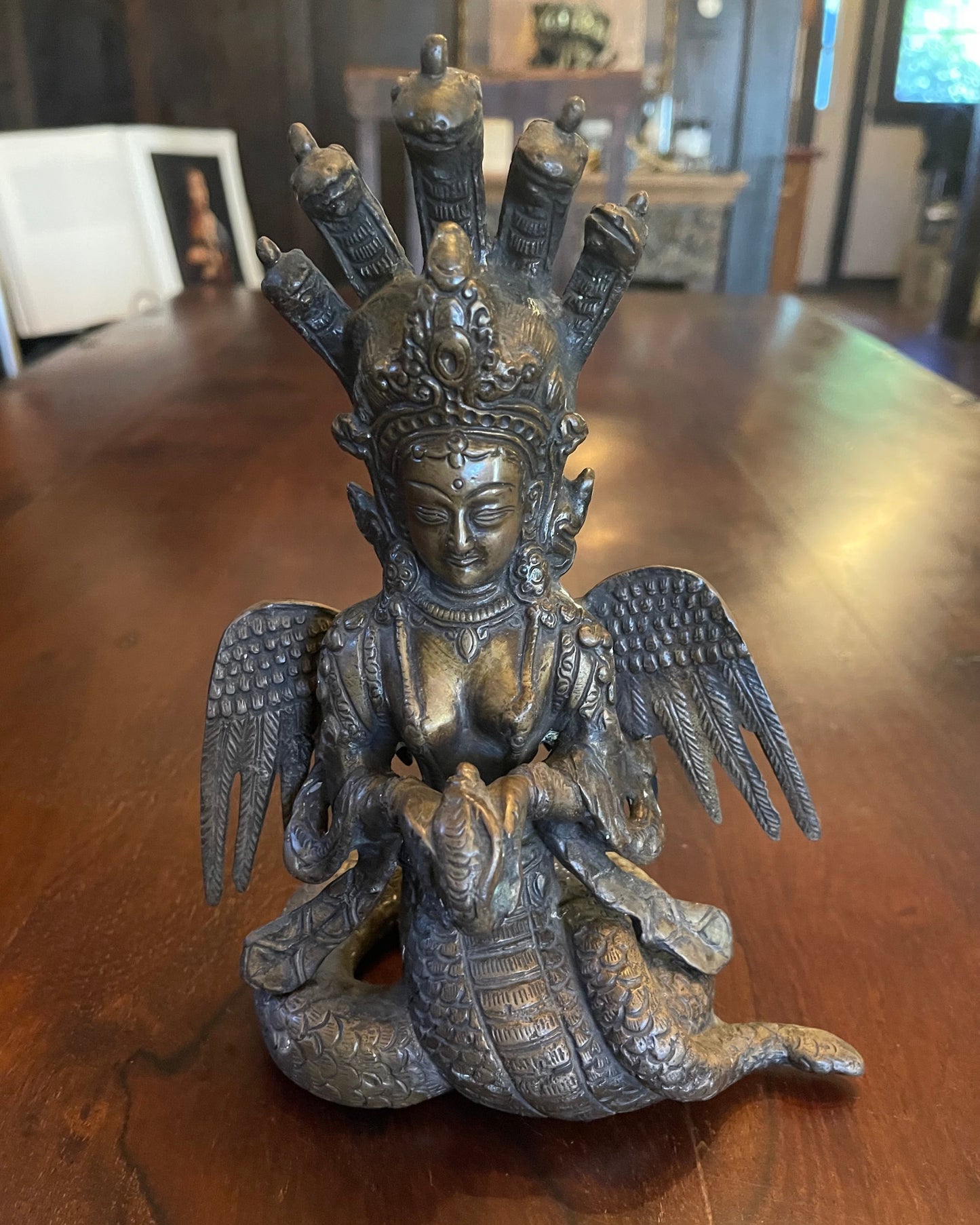 NAGA HINDU GODDESS STATUE Shrine of Hollywood figurine Treasures and Relics