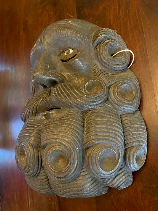 SAINT PETER MASK - ANTIQUE WOODEN MASK Shrine of Hollywood Decor Treasures and Relics Wall Art