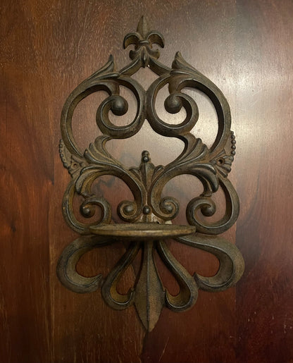 FLEUR DE LIS WALL SCONCE Shrine of Hollywood Decor Treasures and Relics Wall Art
