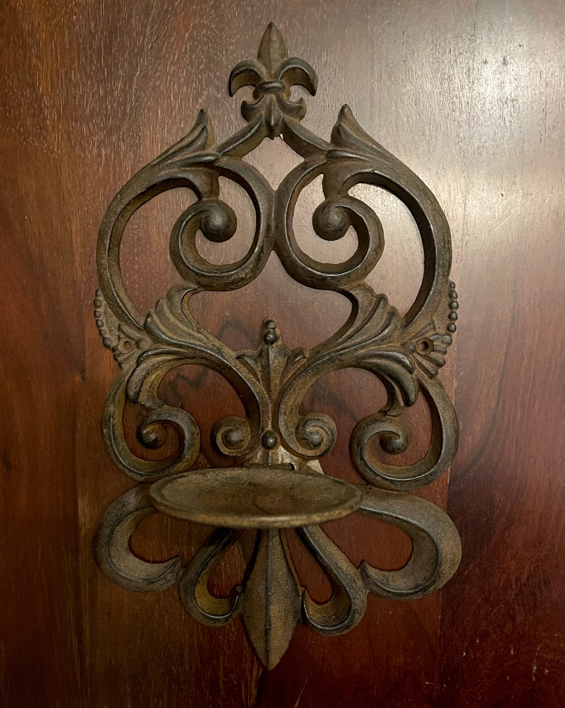 FLEUR DE LIS WALL SCONCE Shrine of Hollywood Decor Treasures and Relics Wall Art