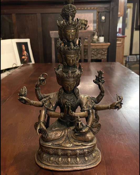SHAKTI ANTIQUE BRONZE STATUE Shrine of Hollywood figurine Treasures and Relics