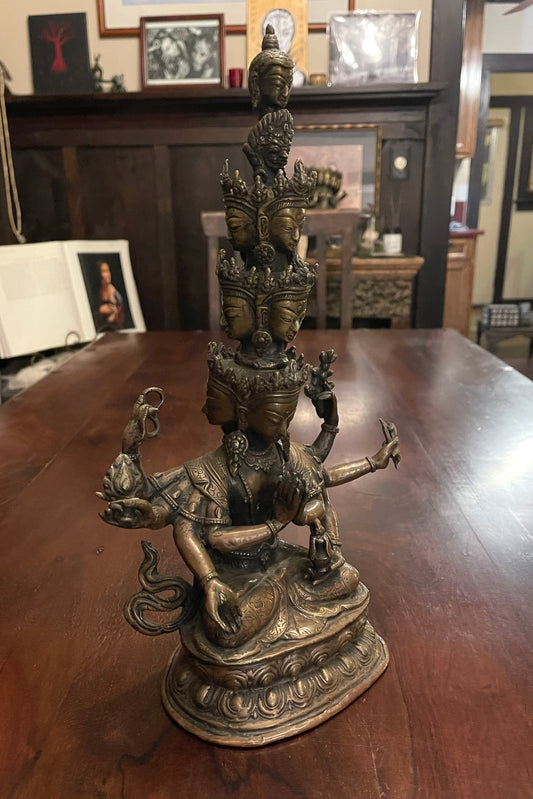 SHAKTI ANTIQUE BRONZE STATUE Shrine of Hollywood figurine Treasures and Relics