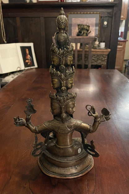 SHAKTI ANTIQUE BRONZE STATUE Shrine of Hollywood figurine Treasures and Relics