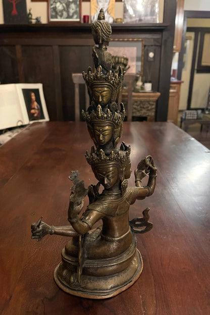 SHAKTI ANTIQUE BRONZE STATUE Shrine of Hollywood figurine Treasures and Relics