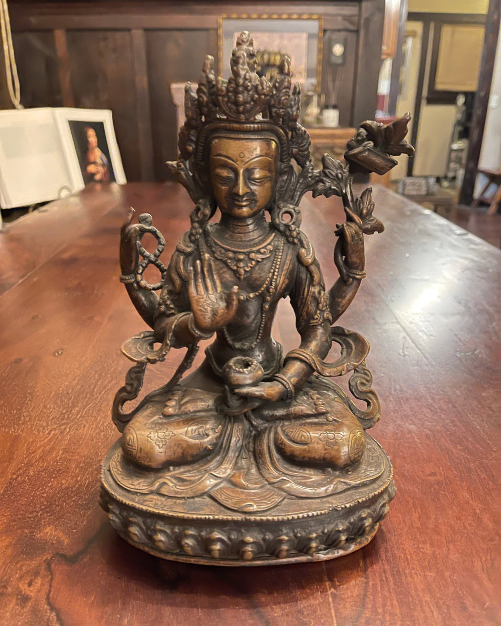 BODHISATTVA ANTIQUE BRONZE STATUE