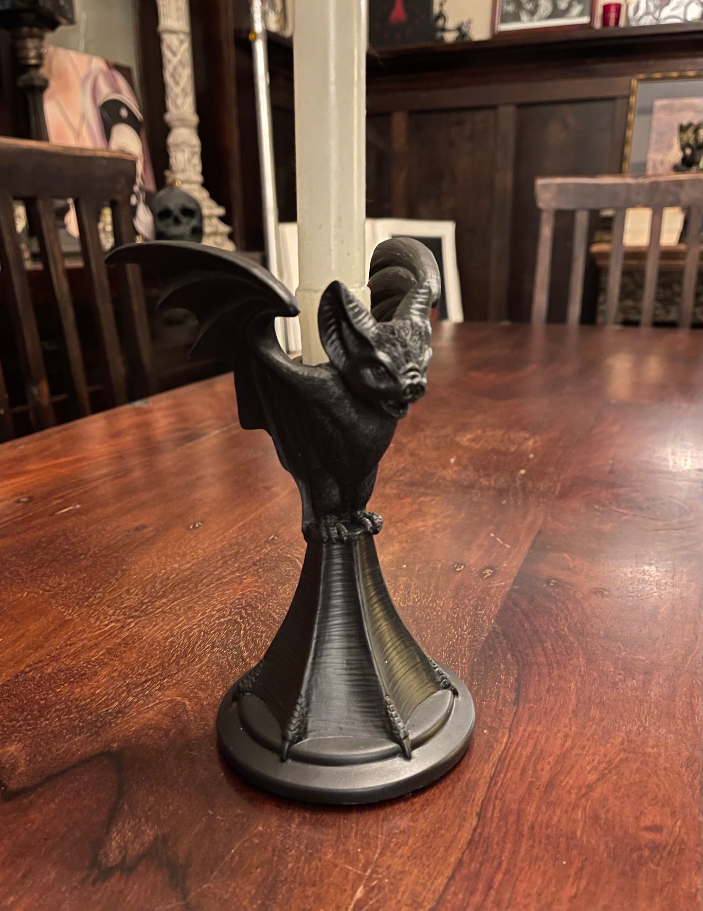 VAMPIRE BAT CANDLESTICK HOLDER Shrine of Hollywood Decor Bat candlestick holder Batn decor Candle holder Treasures and Relics