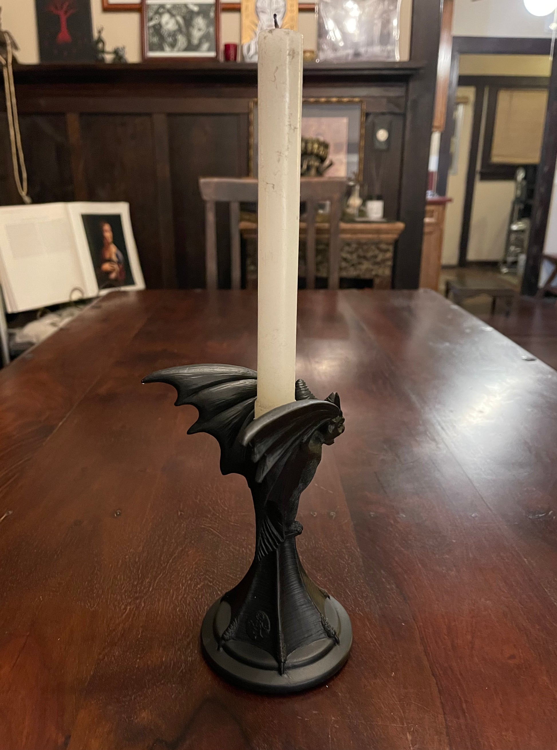 VAMPIRE BAT CANDLESTICK HOLDER Shrine of Hollywood Decor Bat candlestick holder Batn decor Candle holder Treasures and Relics