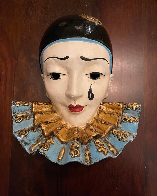 VENETIAN MASK - PIERROT Shrine of Hollywood Decor Treasures and Relics Wall Art
