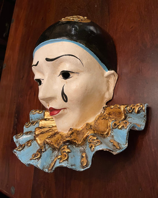 VENETIAN MASK - PIERROT Shrine of Hollywood Decor Treasures and Relics Wall Art