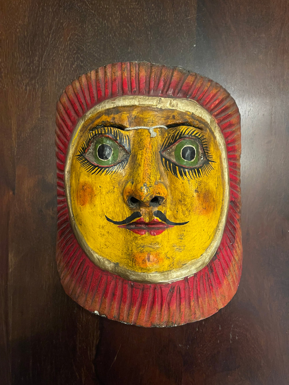 THE SUN - MALE - ANTIQUE WOODEN MASK