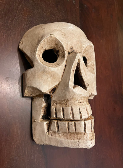 SPOOKY SKULL - WOODEN MASK Shrine of Hollywood Treasures and Relics