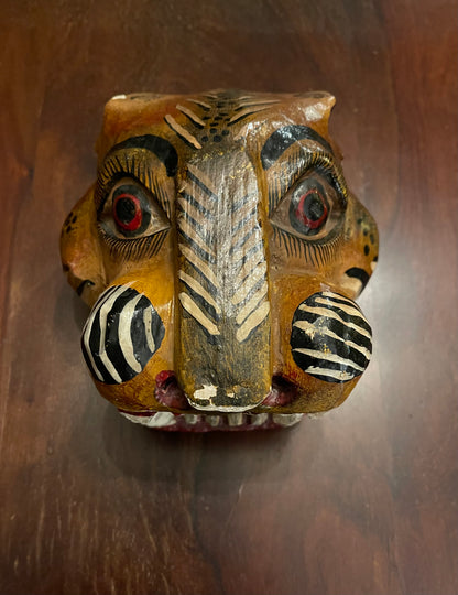 THE JAGUAR GOD - ANTIQUE WOODEN MASK Shrine of Hollywood Treasures and Relics