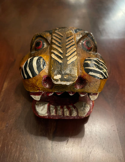 THE JAGUAR GOD - ANTIQUE WOODEN MASK Shrine of Hollywood Treasures and Relics