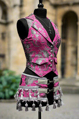 TASSEL SKIRT - PINK/SILVER