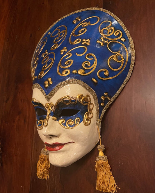 VENETIAN MASK - GLAMOUR - GOLD EARRINGS Shrine of Hollywood Decor art decor