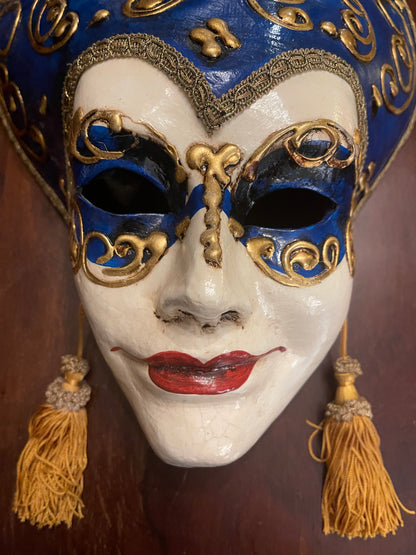 VENETIAN MASK - GLAMOUR - GOLD EARRINGS Shrine of Hollywood Decor art decor