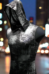 MEN'S HOODIE T - METALLIC SILVER