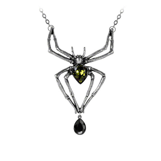 Shrine of Hollywood EMERALD VENOM NECKLACE Gothic Necklace Jewelry - Necklaces and Chokers Spider necklace