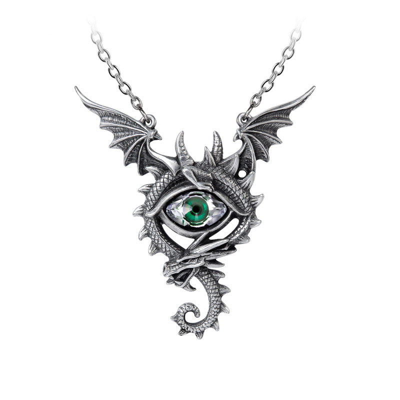 Shrine of Hollywood EYE OF THE DRAGON NECKLACE Dragon necklace Eye Necklace Gothic Necklace Jewelry - Necklaces and Chokers