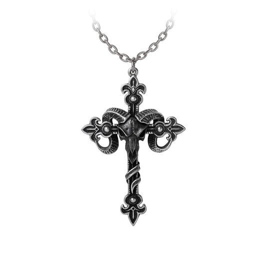 Shrine of Hollywood BAPHOMET CROSS NECKLACE Cross necklace Jewelry - Necklaces and Chokers pagan necklace