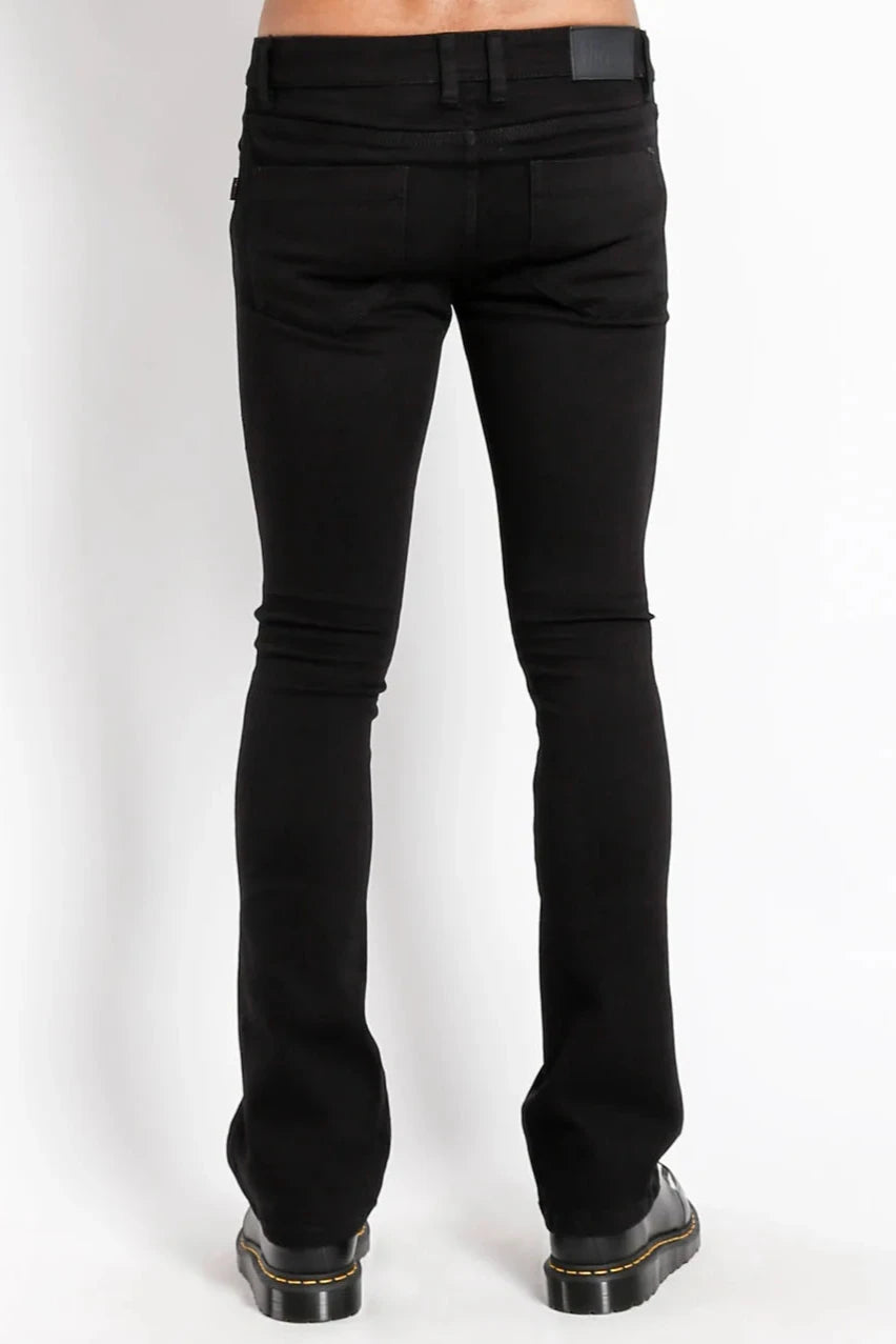 Shrine of Hollywood ROCKER JEANS - BOOT CUT - BLACK STRETCH DENIM Pants rocker jeans