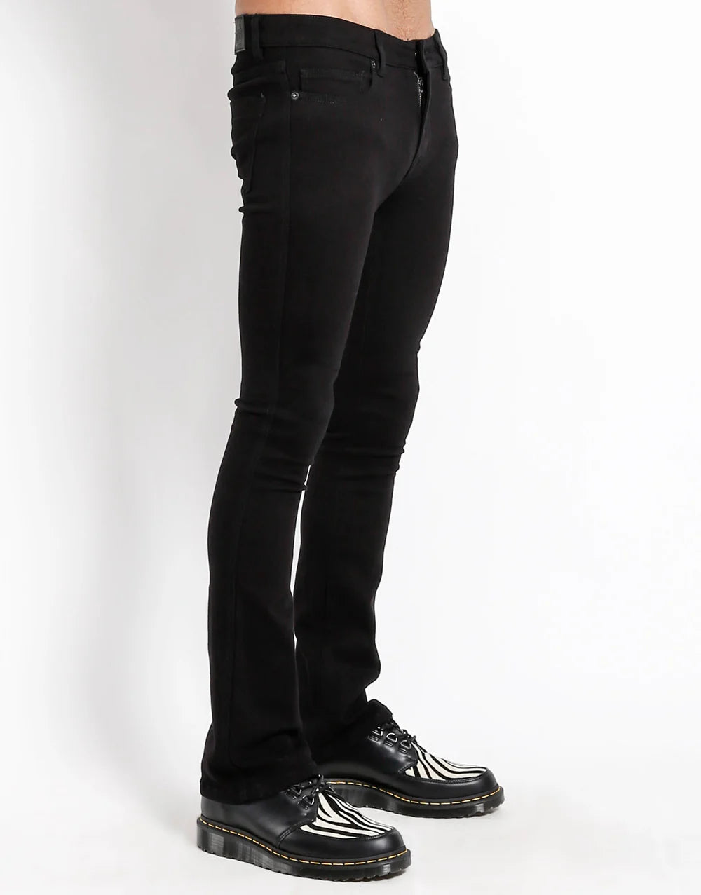 Shrine of Hollywood ROCKER JEANS - BOOT CUT - BLACK STRETCH DENIM Pants rocker jeans