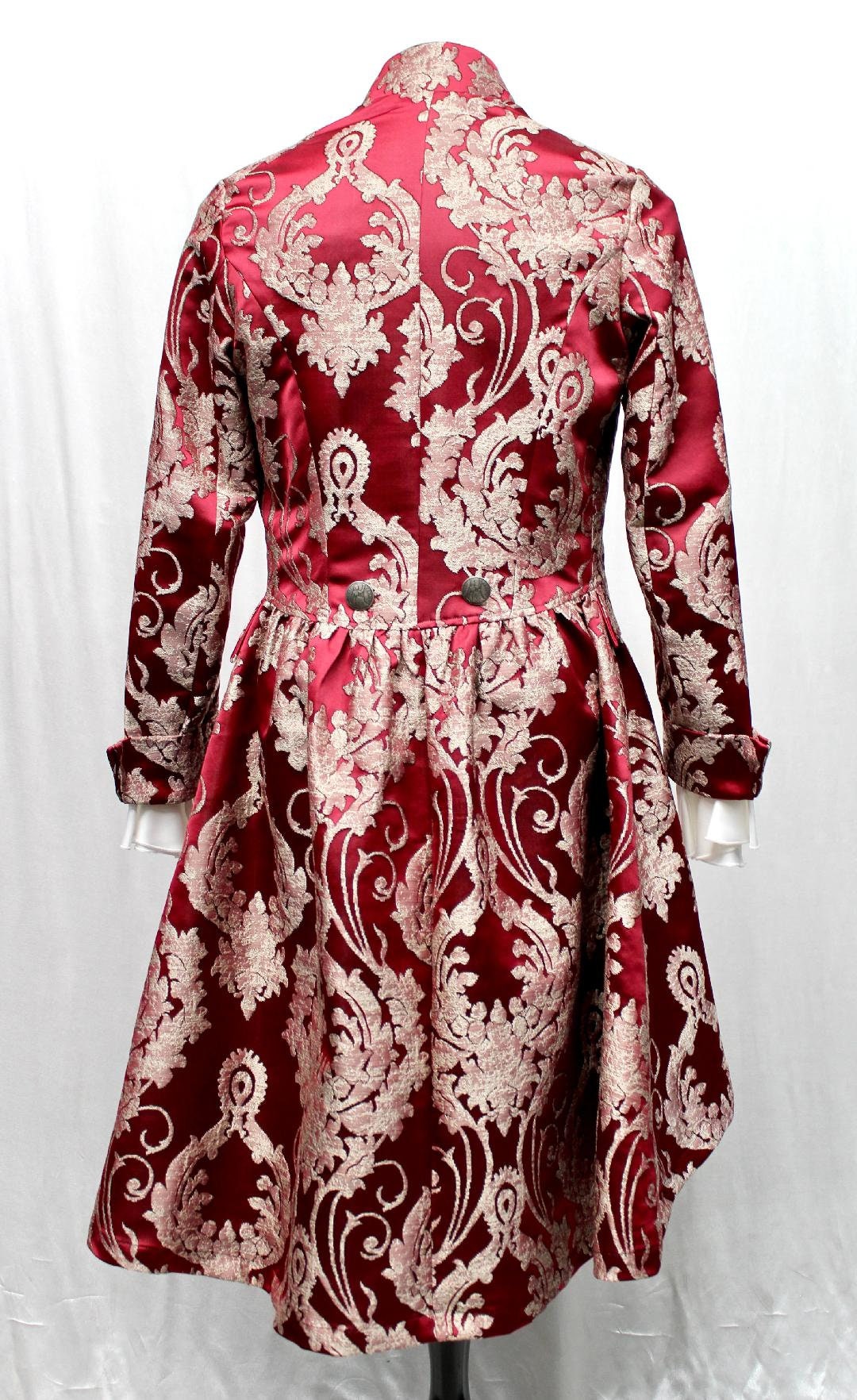 Shrine of Hollywood ORDER OF THE DRAGON COAT - BURGUNDY BROCADE coat dragon Men's Coats