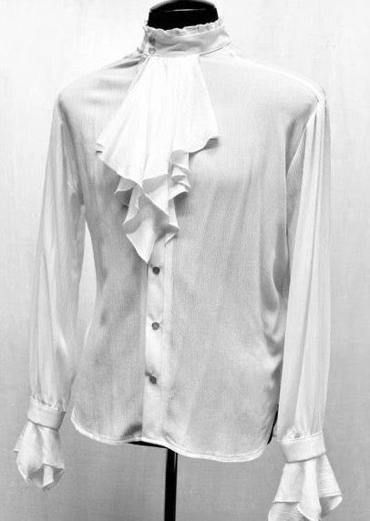 Shrine of Hollywood THE COUNT SHIRT - Ivory Rayon