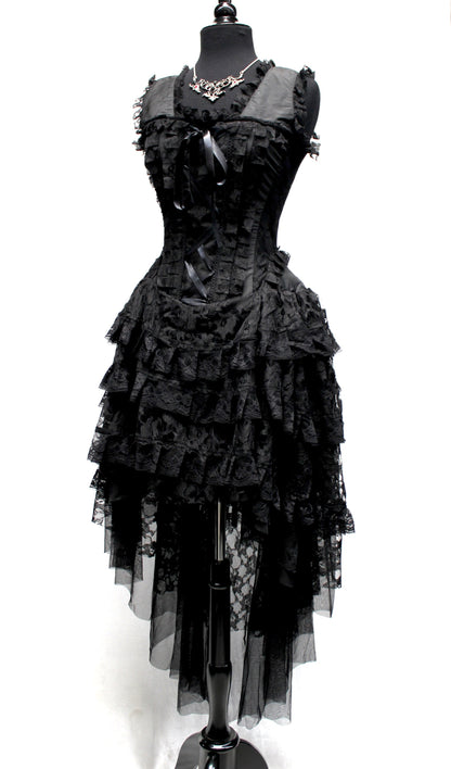 Shrine of Hollywood PARIS CABARET DRESS - BLACK TAFFETA