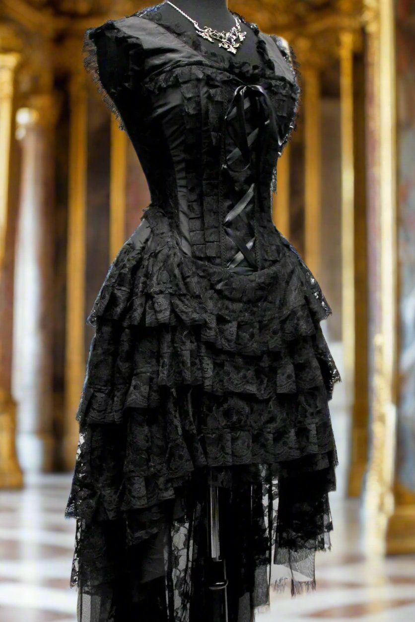PARIS CABARET DRESS - Black TAFFETA 32 PARIS CABARET DRESS - Black TAFFETA 32