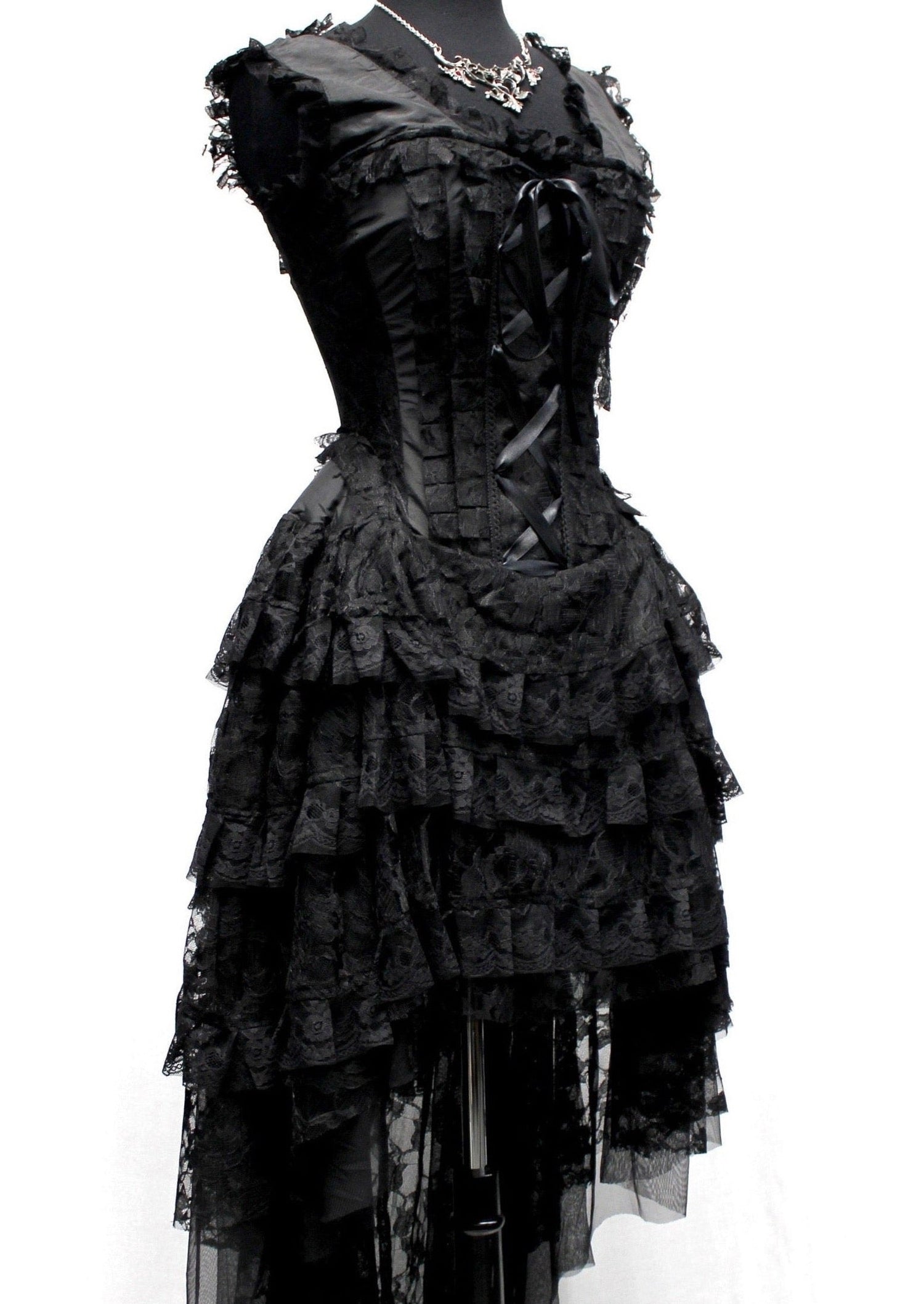 Shrine of Hollywood PARIS CABARET DRESS - BLACK TAFFETA black cabaret dress Dresses taffeta