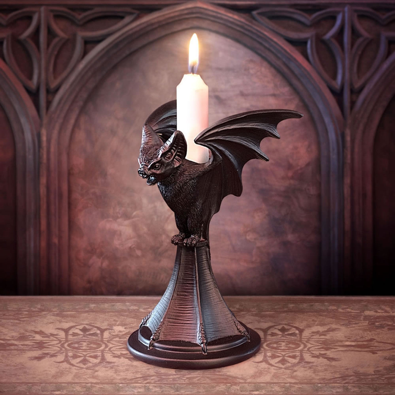 VAMPIRE BAT CANDLESTICK HOLDER Shrine of Hollywood Decor Bat candlestick holder Batn decor Candle holder Treasures and Relics