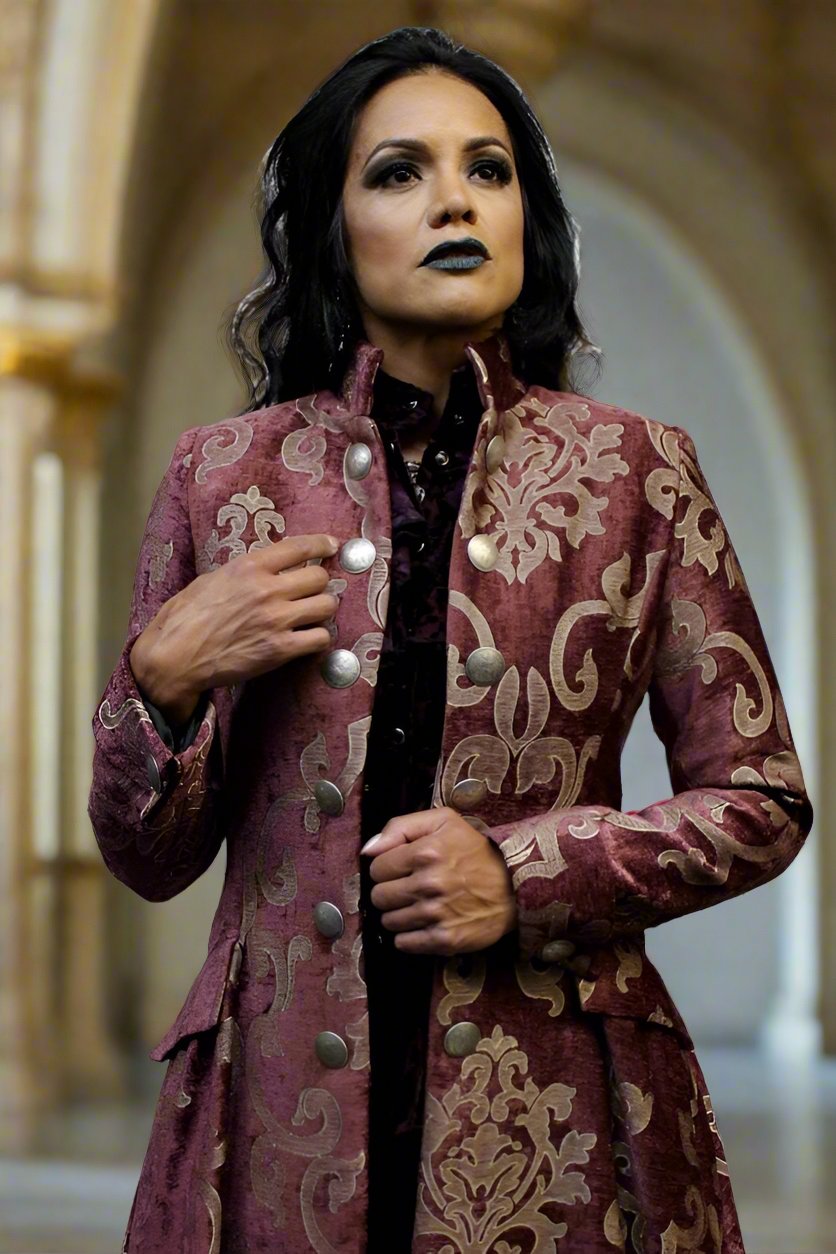 Shrine of Hollywood LIONHEART COAT - GOLD ON ANTIQUE ROSE Women's Coats
