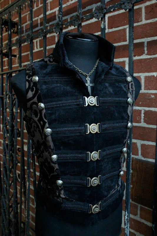 Shrine of Hollywood DOMINION VEST - BROWN VELVET Men's Vests