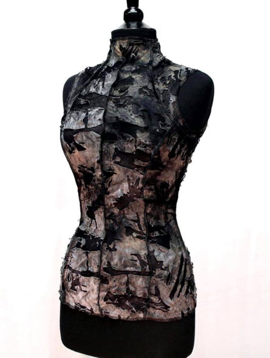 WASTELAND TOP - Grey Zombie Fabric by Shrine of Hollywood