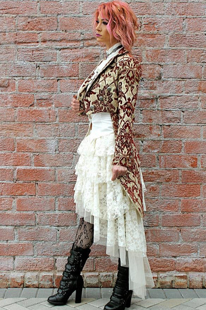 Shrine of Hollywood FRENCH CABARET SKIRT - IVORY Skirts