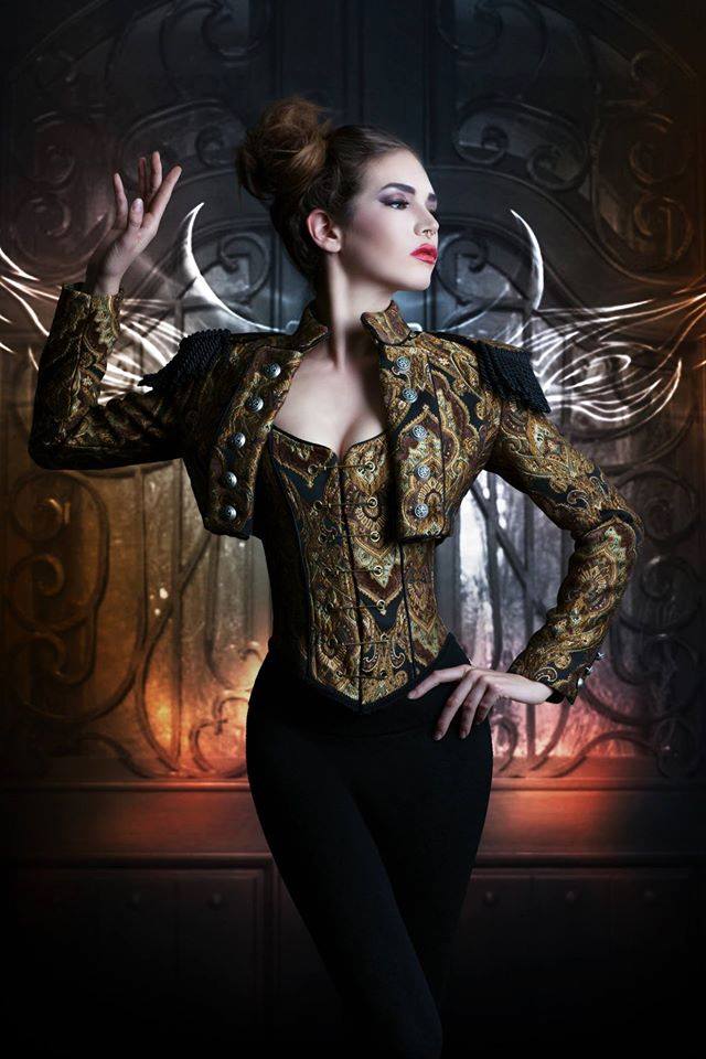 PIN BODICE - STEAMPUNK CARNIVAL BROCADE by Shrine of Hollywood