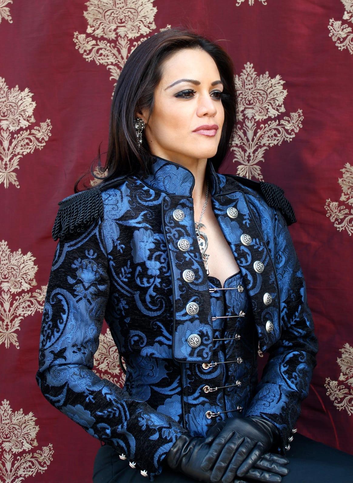 TOREADOR JACKET - BLACK AND BLUE TAPESTRY