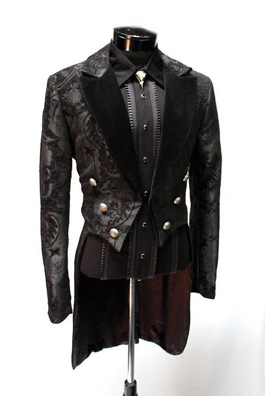 VICTORIAN TAILCOAT - BLACK TAPESTRY