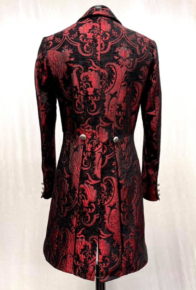 VICTORIAN TAILCOAT - RED/BLACK TAPESTRY
