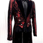 VICTORIAN TAILCOAT - RED/BLACK TAPESTRY