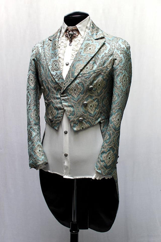 MONTE CRISTO TAILCOAT - GREEN BROCADE by Shrine of Hollywood