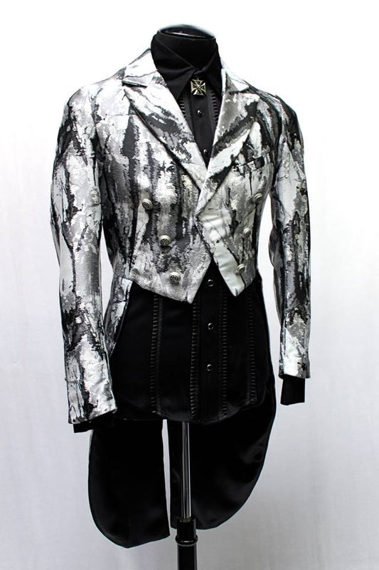 MONTE CRISTO TAILCOAT - ABSTRACT GRANITE FABRIC by Shrine of Hollywood
