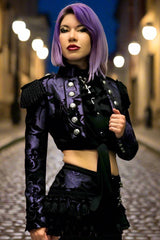 TOREADOR JACKET - PURPLE AND BLACK TAPESTRY