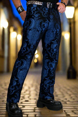TAPESTRY PANTS - BLUE/BLACK