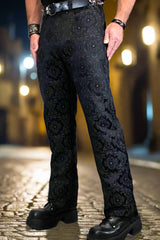 ROCKER PANTS - EDWARDIAN BROCADE - BLACK
