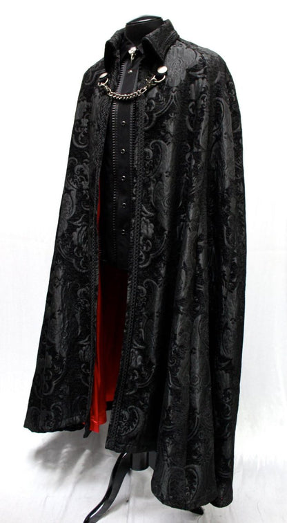 Shrine of Hollywood CLOAK OF DARKNESS - BLACK ON BLACK TAPESTRY W/ RED LINING Capes variant-option-placeholder
