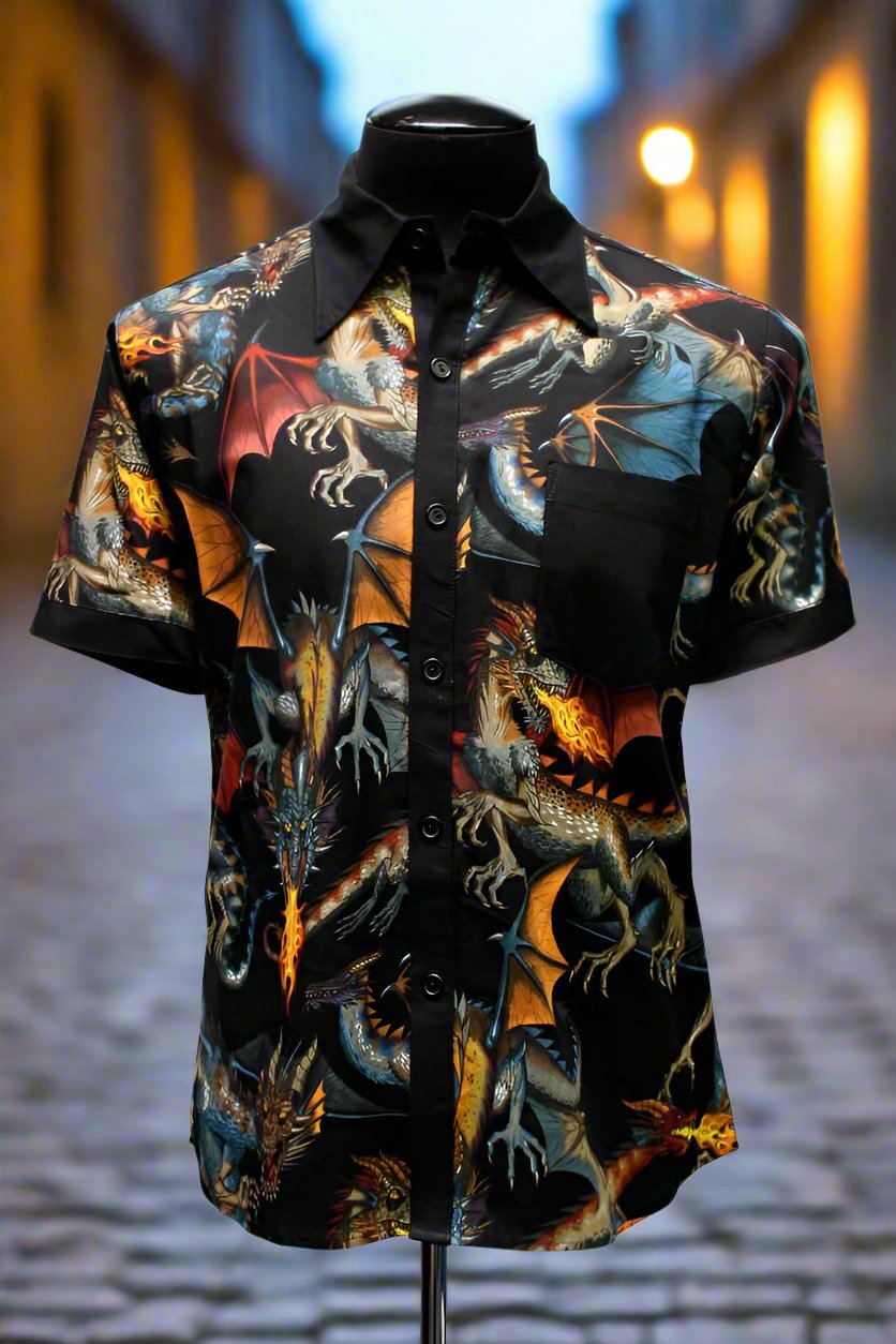 MONSTER SHIRT - DRAGON PRINT - only sizes XXL + 3X left!